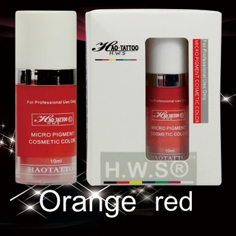 

1Pcs Top Professional Vacuum Aseptic Makeup Pigment 10ml/bottle Orange red Permanent Makeup Tattoo Ink With Box