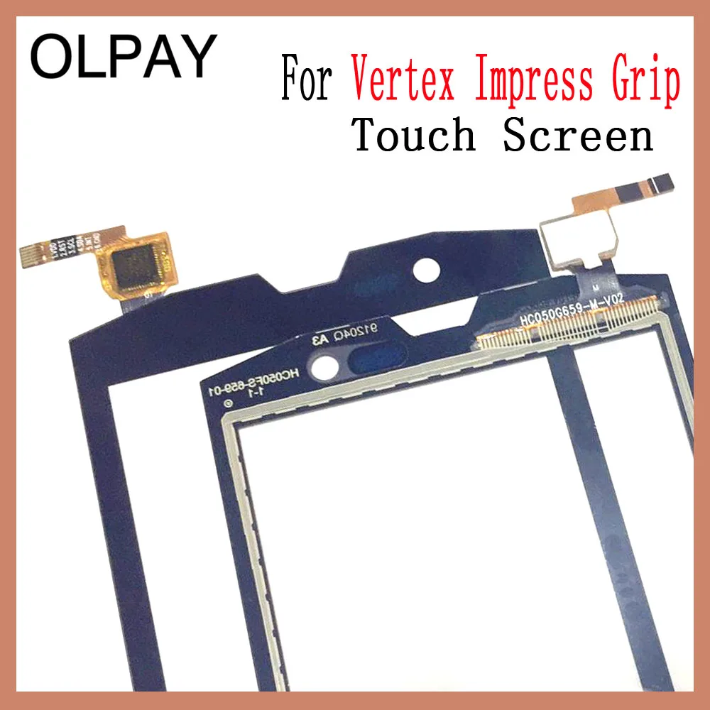 OLPAY 5," для Vertex Impress Grip сенсорный экран стекло дигитайзер панель объектив сенсор стекло Бесплатный клей и салфетки