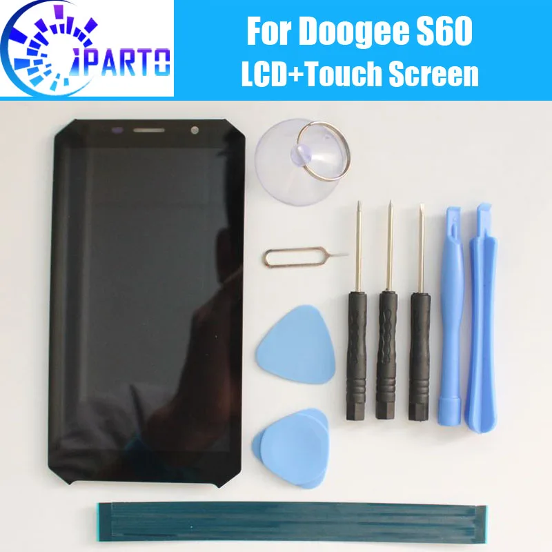 Doogee S60 ЖК-дисплей+ сенсорный экран протестированный ЖК-дигитайзер стеклянная панель Замена Для Doogee S60