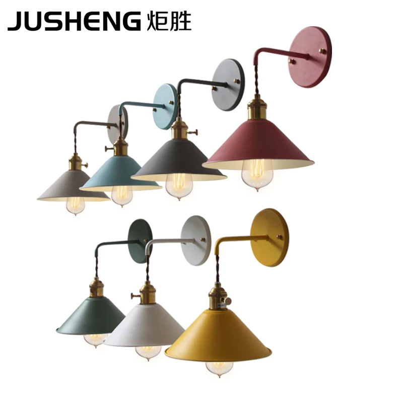 JUSHENG Ретро американский индустриальный лофт настенные светильники Винтаж