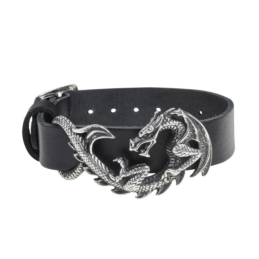 

Dragon Bracelet Men Punk Rock Personalized Animal Dragon Head Design Metal Bracelet Bangles Man Jewelry Gift Bangles