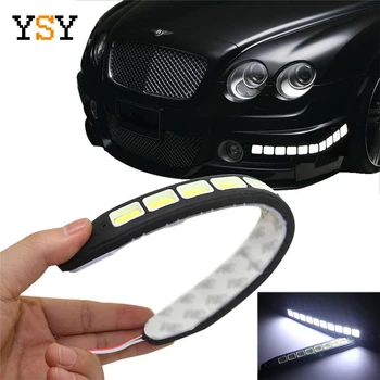 

2pcs Led Daytime Running Light 100% Waterproof COB Day Time Lights Flexible LED Car DRL Driving Lamp