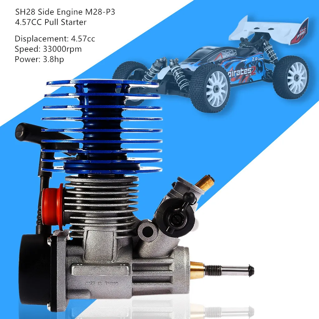 

SH28 Side Engine M28-P3 4.57CC Hand Pull Starter For 1/8 RC Racing Buggy Truggy