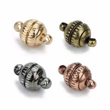 LOULEUR 5pcs Rotonda Forti Catenacci Magnetici per I Braccialetti Della Collana Dia 8 millimetri End Catena Fibbia Gancio Catenacci Per Monili stoffa