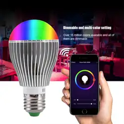 E27 лампочки RGB Цвет Изменение Светодиодная лампа с регулировкой Смарт лампочки домашний декоративный светильник для вечеринок с Пульт ДУ с