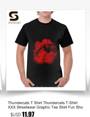Thundercats футболка Thundercats Меч O Для мужчин s футболка полиэстер футболка с кружевными рукавами Повседневная футболка забавные Для мужчин печати 4xl Футболка