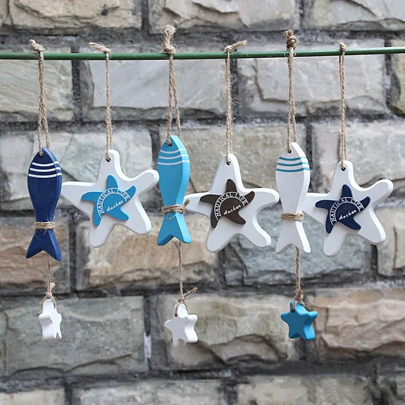 

Creative Home Furnishing Mini Anchor Shape Accessories Mediterranean Style Decor Starfish Buoy Pendant Handmade