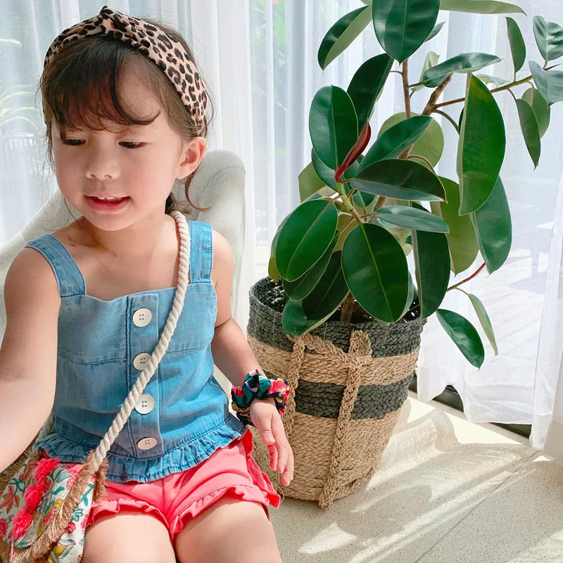 

MILANCEL girls tee sleeveless girls base tops elegant kids t-shirt