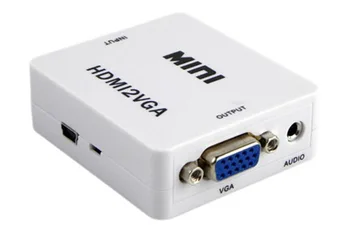 

Wholesale HDMI to VGA Converter With Audio HDMI2VGA 1080P Adapter Connector For PC Laptop to HDTV Projector HDMI 2 VGA 30PCS