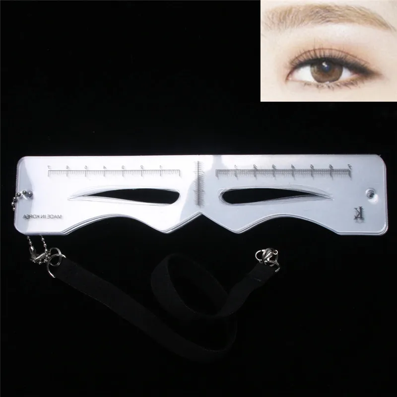 

Hot Sale Pro Reusable Permanent Eyebrow Ruler Korean Style Eye Brow Measure Tool Eyebrow Guide Ruler Measuring Stencil Makeup