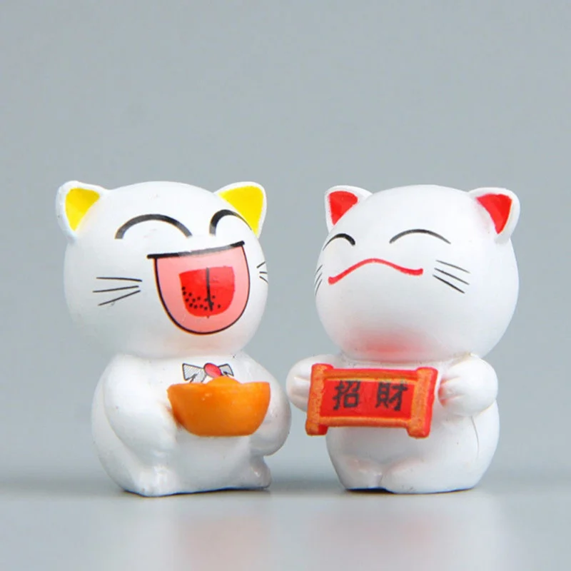 

6PCS Moss Micro Landscape Decoration Six Lucky Cats Home Decoration Crafts Miniatures home decoration accessories doll,cute
