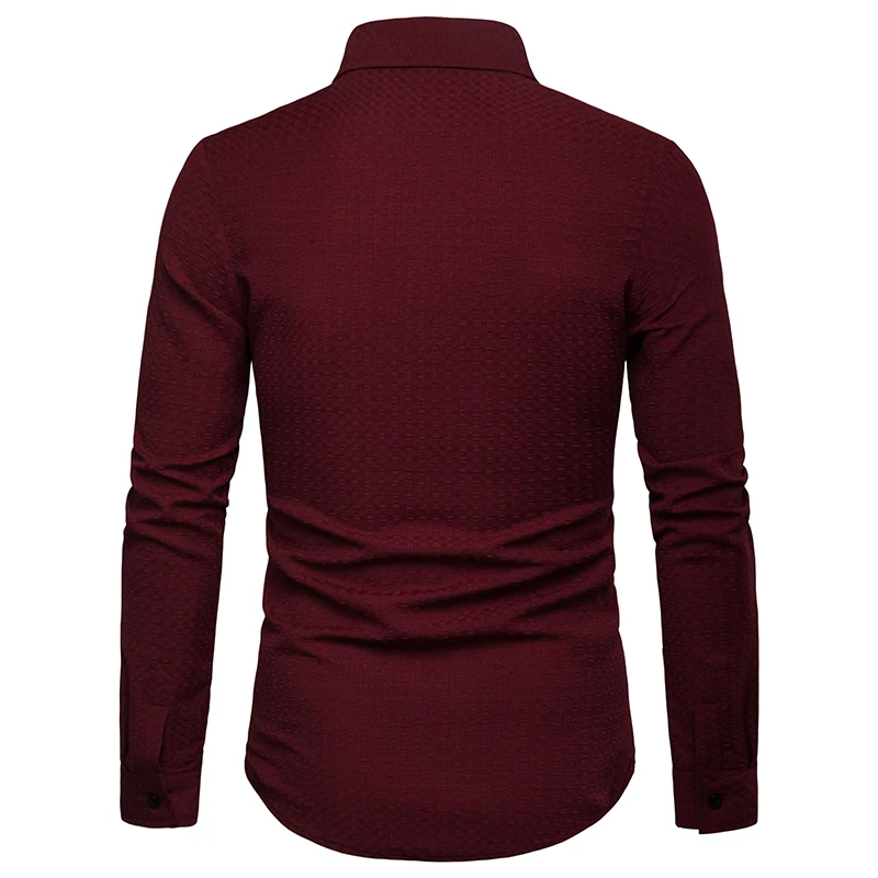 Covrlge модный бренд для мужчин рубашка карман платье рубашка с длинным рукавом Slim Fit Camisa Masculina бизнес повседневные мужские рубашки MCL201