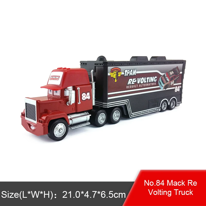 Disney Pixar Cars 2 3 игрушки Молния Маккуин Джексон шторм Mack Uncle Truck 1:55 литой модельный автомобиль игрушка Дети Рождественский подарок - Цвет: Mack No.84