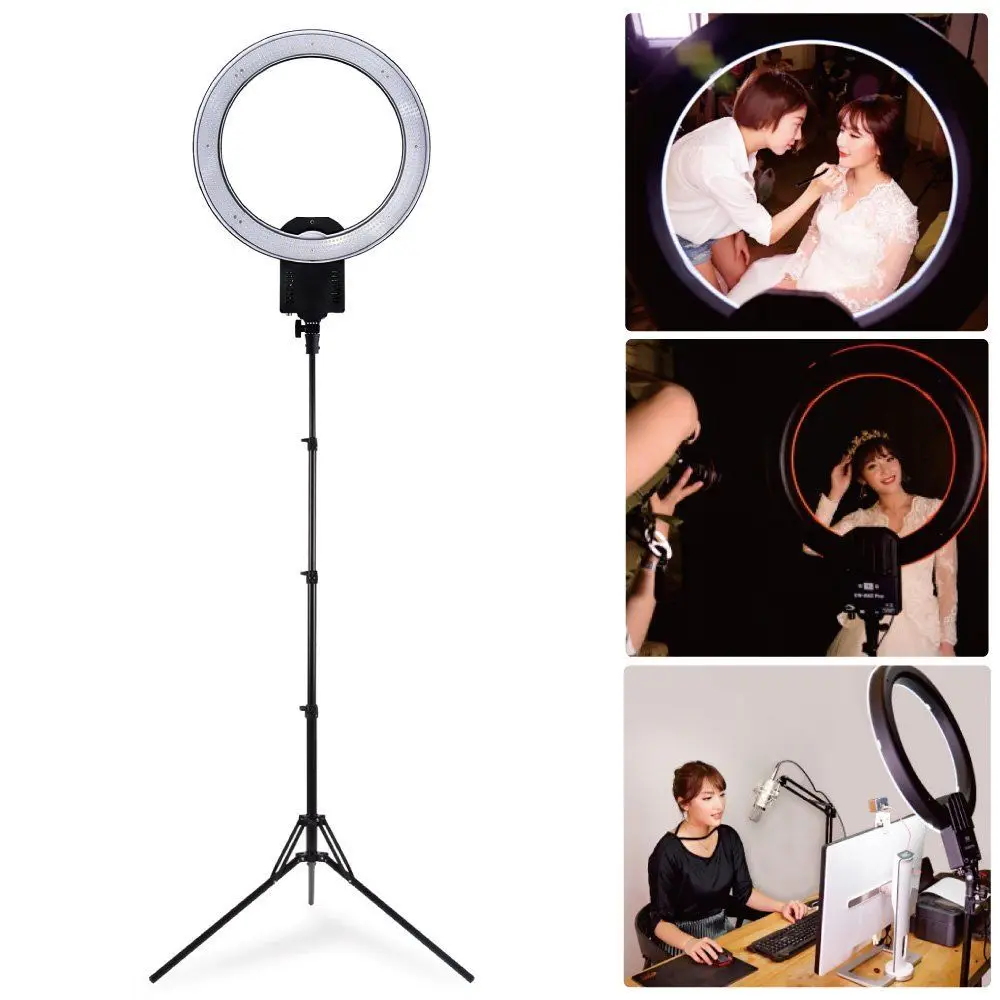 

NanGuang CN-R640 Studio 640 LED Ring Light Lamp CRI 95 5600K with 185cm 6' Light Stand