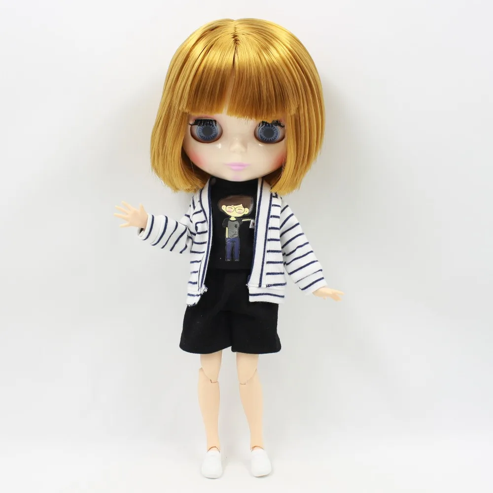 Blyth doll icy licca joint body outfit Одежда красная шляпа черные шорты классная девочка игрушка подарок