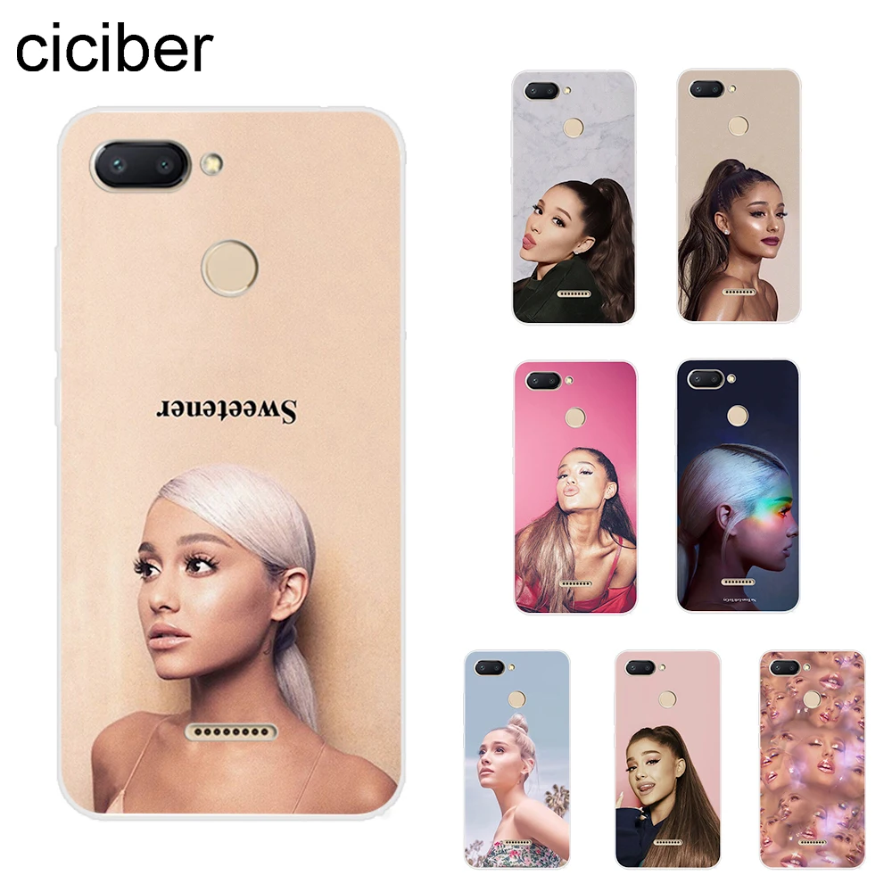

ciciber Ariana Grande Cover For Xiaomi Redmi 6 5 4 3 A X 3S Plus Pro Phone Case For Redmi Note 6 5 4 X A Pro Coque Soft TPU Capa