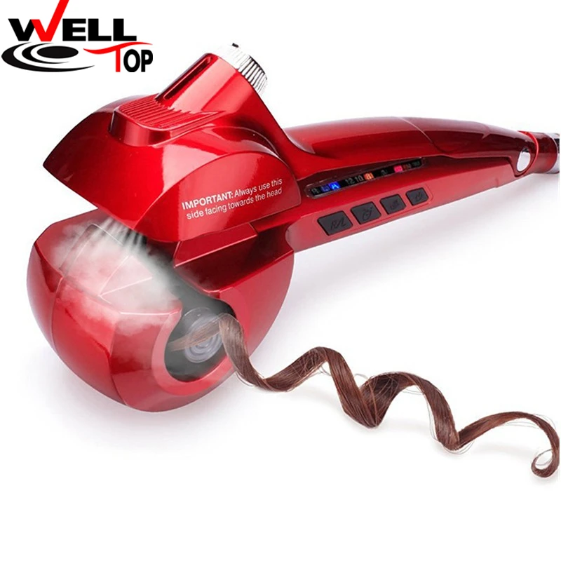 Hair Curling Iron Magic With LED Steam Perm Curler Steamer Hair Curl