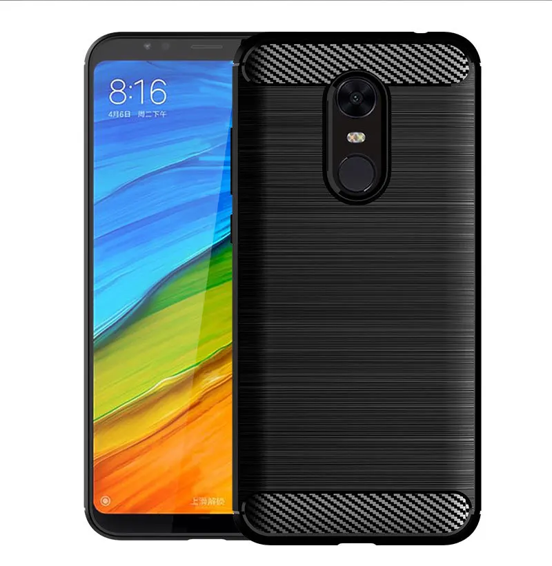 

for xiaomi redmi note 5 Soft Carbon fiber mobile Anti-knock Solid Color Dirt-resistant Brushed Finish Shockproof case