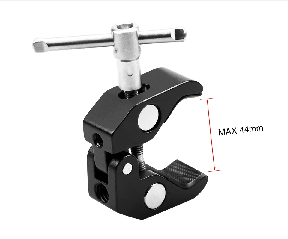 SmallRig Super Clamp w/1/" и 3/8" Резьба для камер, фонарей, зонтов, крючков, полок, листового стекла, поперек и т. Д.-735