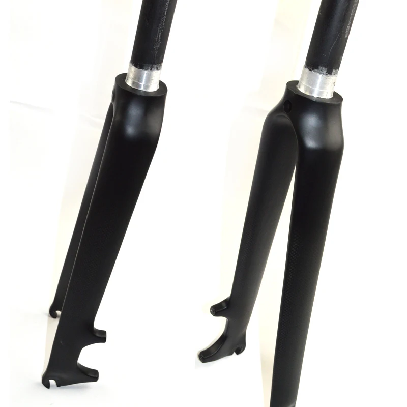 

No logo Road bicycle carbon fibre fork Fixed Gear bike carbon forks 700C 28.60mm disc C brake white red black cycling parts fork