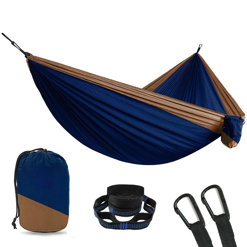 2 Person Double Camping Hammock With 2pcs Tree Straps XL 10 Foot Nylon Portable Heavy Duty Holds 700lb for Sitting Hanging Sale | Мебель