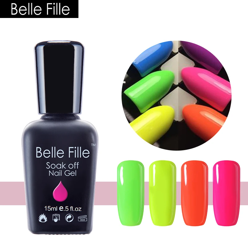Belle Fille 15 мл Гель лак для ногтей Гибридный стойкий гель УФ Гели Soak Off искусство полу