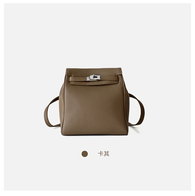 Camelia Padlock рюкзак из натуральной коровья кожа Мода знаменитостей Back Pack|Рюкзаки| |