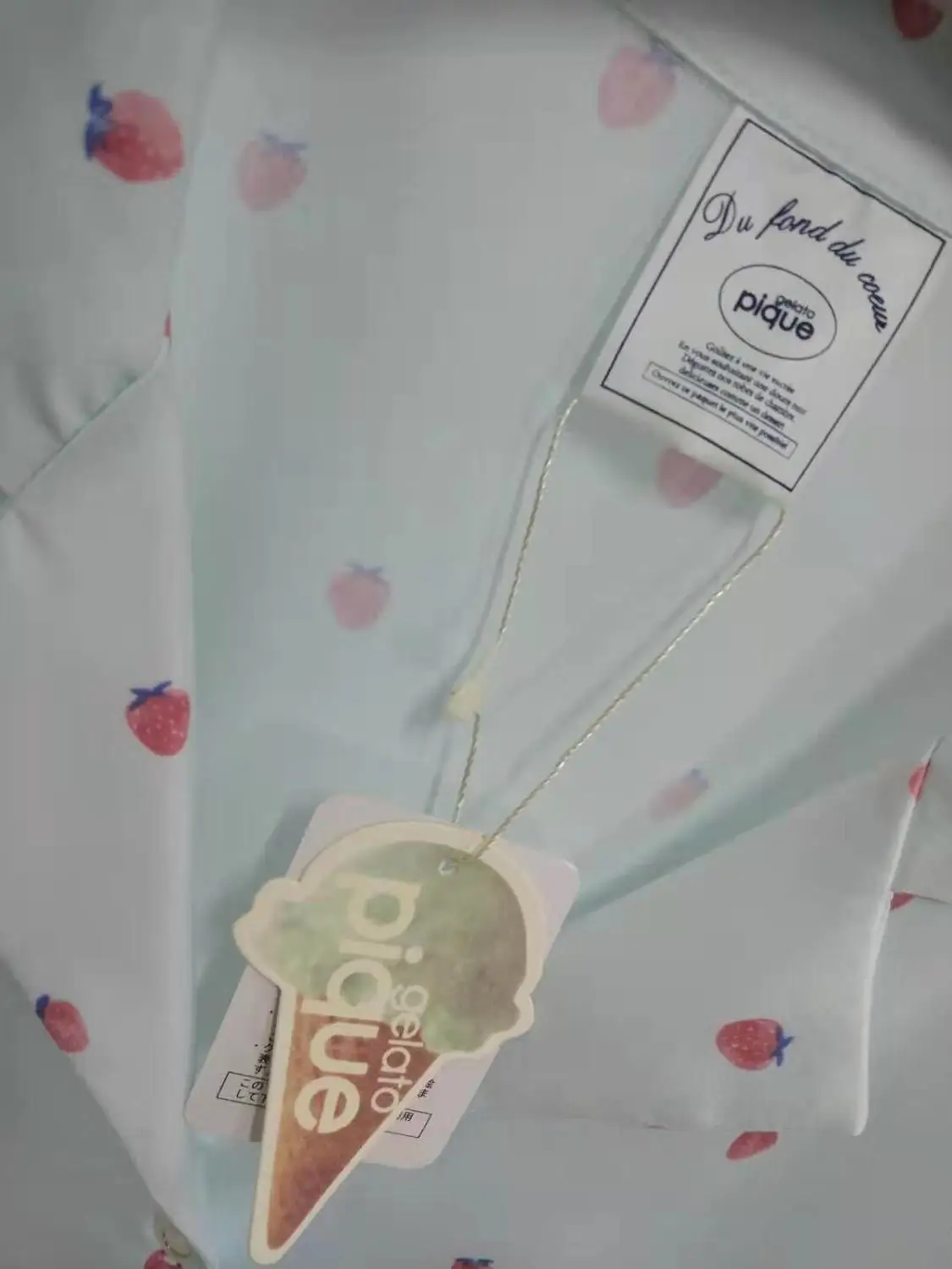 Япония gelato pique один мороженое милый клубничный шелк атласная Ночная Рубашка домашняя одежда
