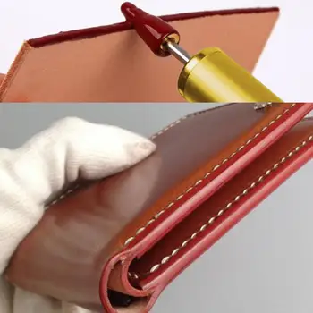 

DIY Leather Craft Edge Oil Treatment Tool Brass Tip Roller Pen Wallet Edge Leathercraft Oil Painting Accessories Tool 13cm
