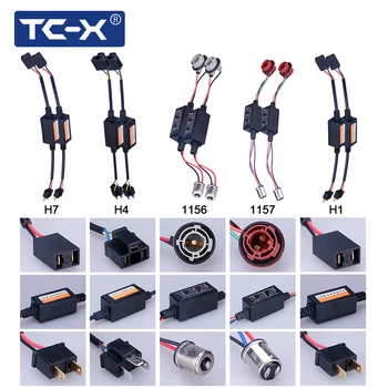 

TC-X 1 Pair H1 H4 H11 H7 Canbus LED Error Free Decoder 1156 1157 9005 9006 Car Headlight LED Error Free Canbus Canceler Decoder