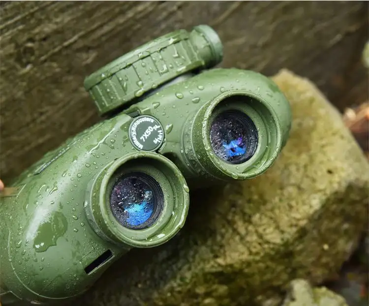 Profssional Binóculos 10x50 Marinha Telescópio à Prova Impermeável Água Poderosa Navegação Bússola Militar Rangdfinder Nitrogênio Dia e Noite Telescópio e binóculos 6 High Quality Ferramenta