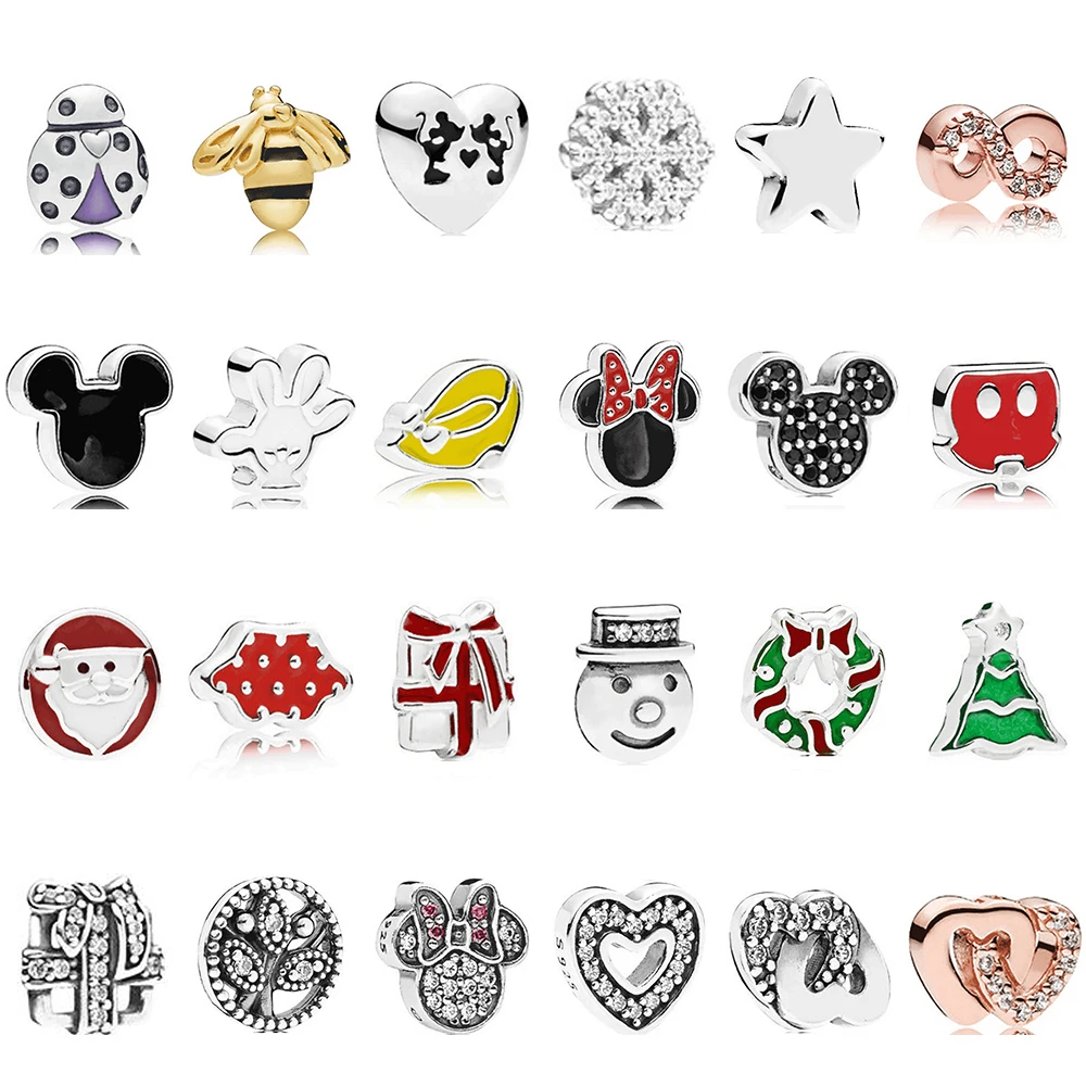 

Sterling Silver 925 FLOATING LOCKET Small Charm Stored Infinite Cartoon Avatar Christmas Series Double Heart Unlimited Series