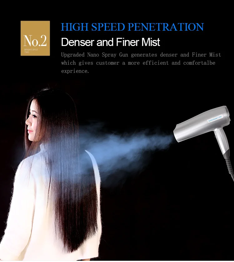 Nano Mist Spray Gun for S60 S68-III Nano Hair Steamer Accessories Nano Hair Heater Spray hose