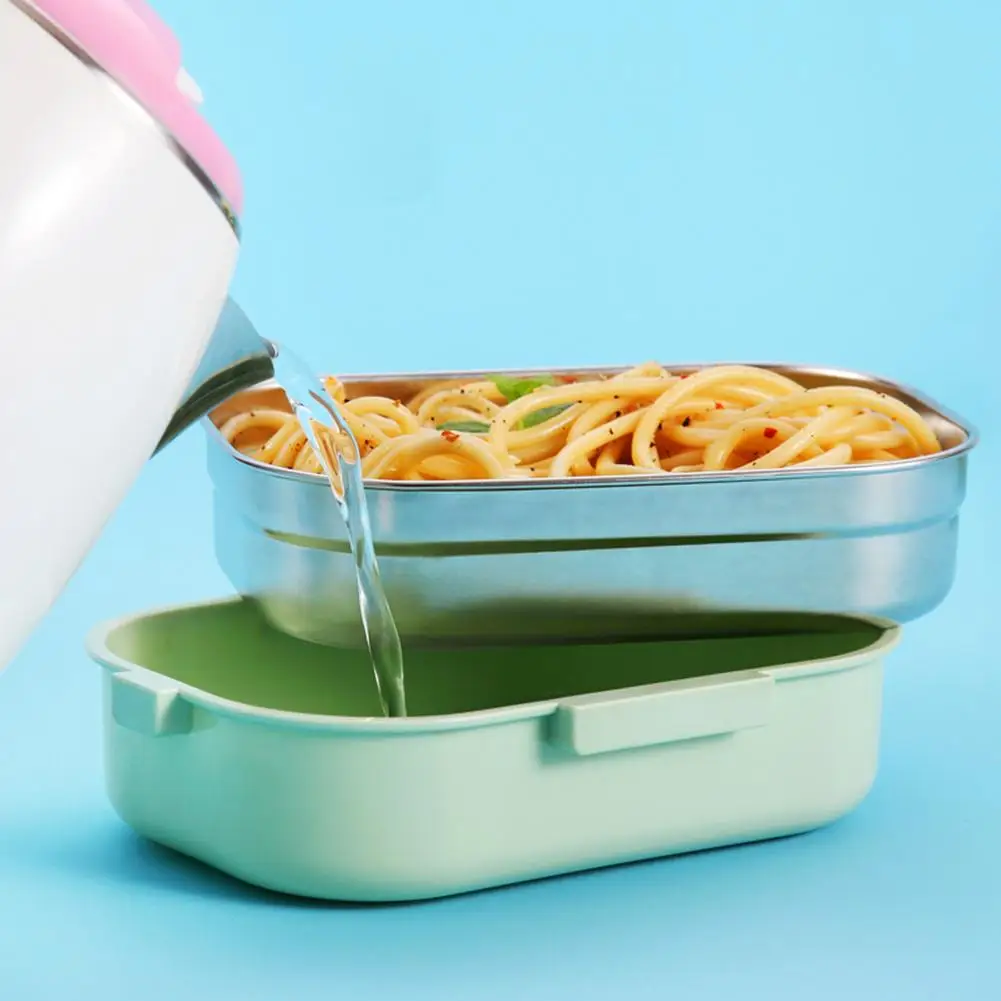 Двойной Изолированный Ланч бокс из нержавеющей стали Подкладка Bento box окружающей