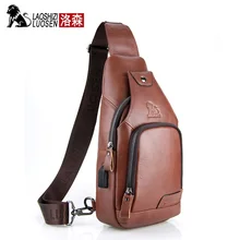 LAOSHIZI LUOSEN винтажная нагрудная сумка, мужская сумка на плечо, Мужская маленькая масляная Вощеная сумка из натуральной кожи, сумка через плечо, Ретро сумка на ремне