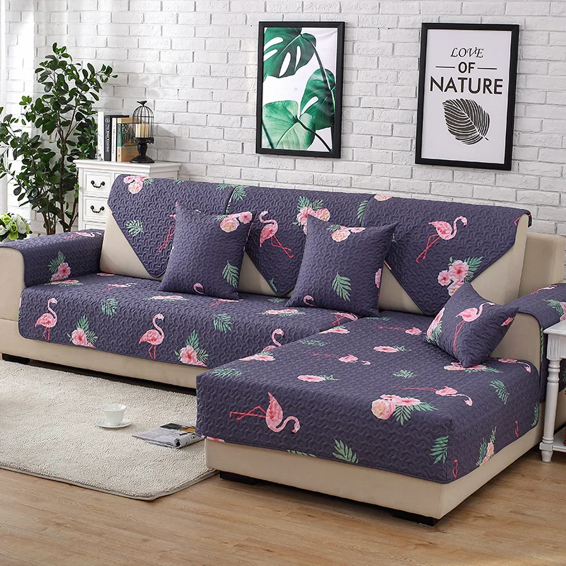 Inight 2018 New 100 Cotton Printed Breathable Sofa Cover