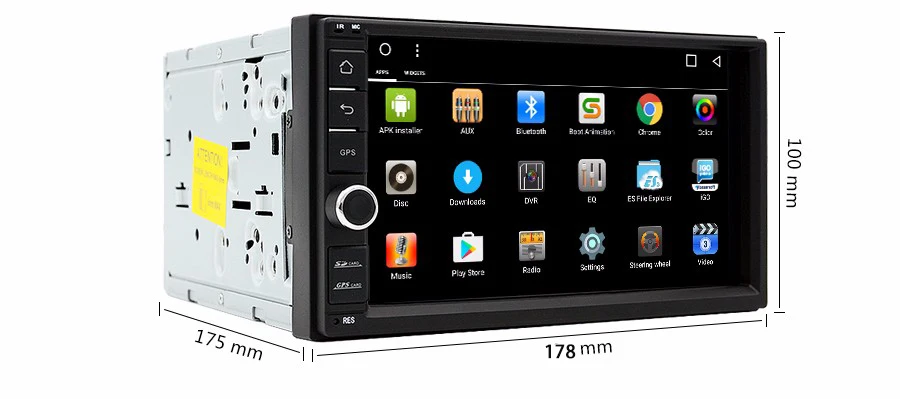 Perfect Android 8.1 in dash Double 2 din Car autoradio gps navigator Player audio HD touch Screen WiFi GPS navigation 2 din camera 3