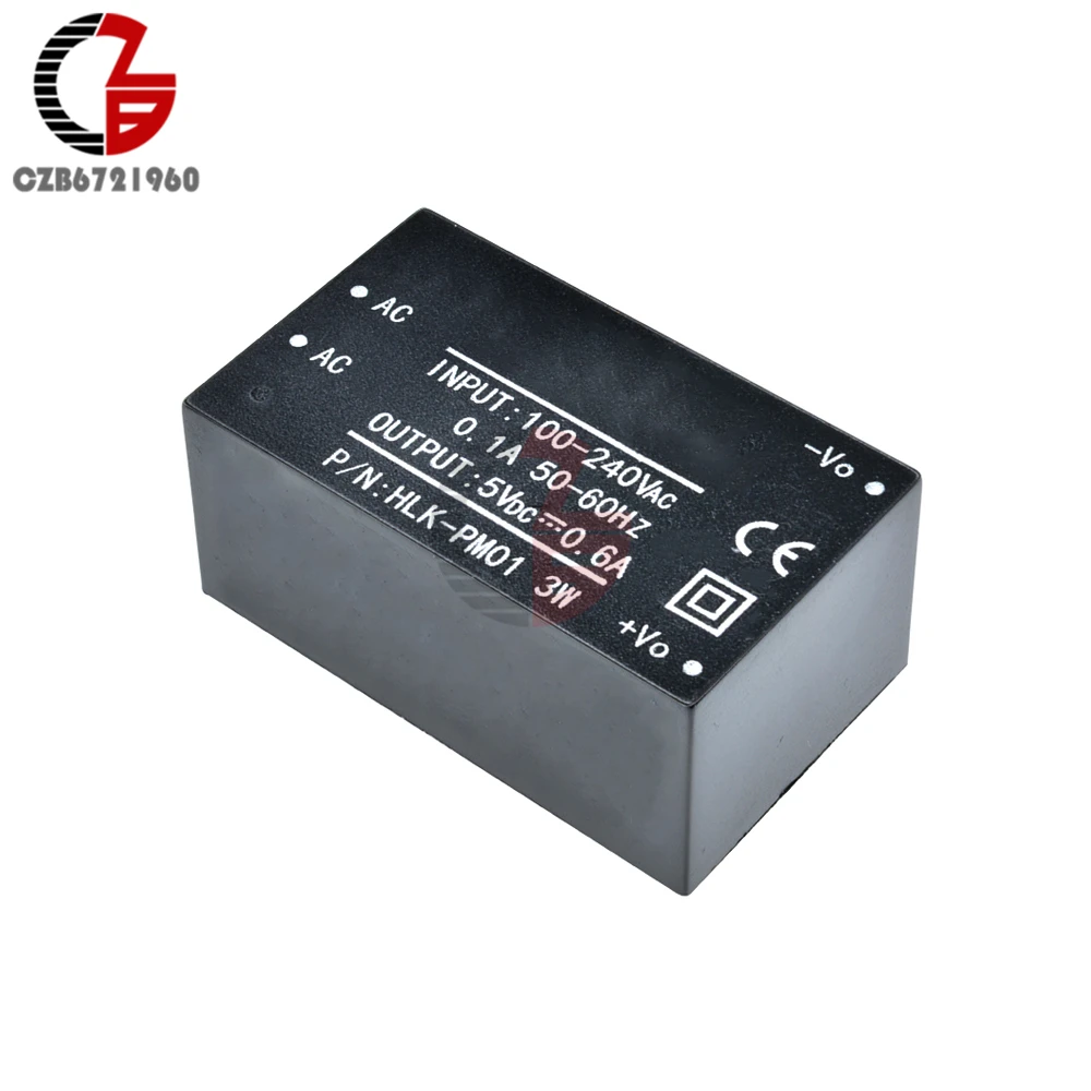 

HLK-PM01 HLK-PM03 HLK-PM12 HLK-5M05 AC-DC 110V 220V to 5V 3.3V 12V Mini Power Supply Module Voltage Converter Regulator Buck