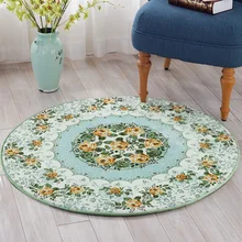 Круглые жаккардовые ковры для гостиной, спальни с цветами, коврики и коврики для компьютерного кресла