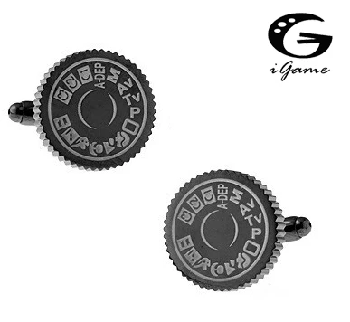 iGame Designer Cuff Links Gunblack Camera Mode Button Design Free Shipping