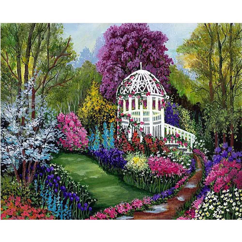 

New Generation DIY 5D Diamond Painting Embroidery Scenic cottages Pattern 5D Cross Stitch Rhinestones Mosaic Home Decor H1590