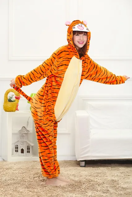 Adult Kigurumi Onesie Anime Women Costumes Cosplay Cartoon Animal Sleepwear Stitch Star Unicorn Pikachu Winter Warm Hooded 2019 -