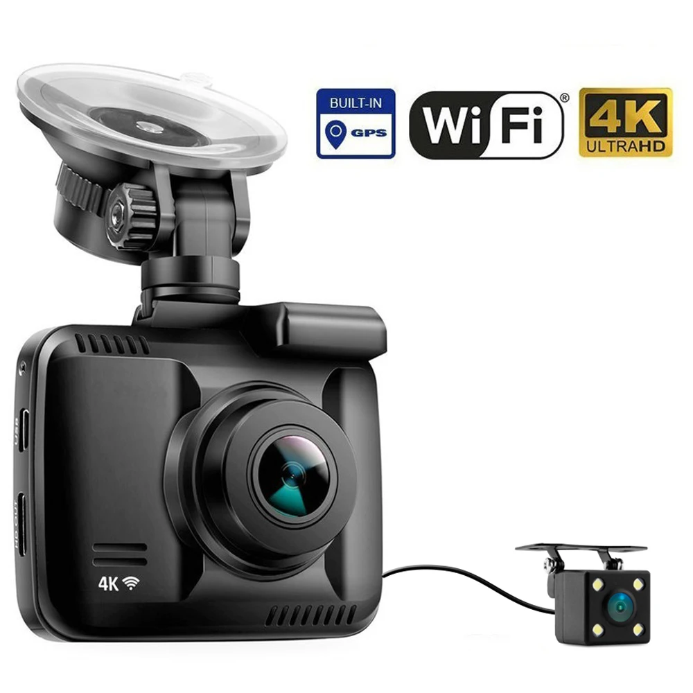 

GS63H GS63D Dual Lens FHD 1080P Front + VGA Rear Car Dashcam Camera 2160P Dash Cam Novatek 96660 Built in WiFi GPS G-sensor DVR