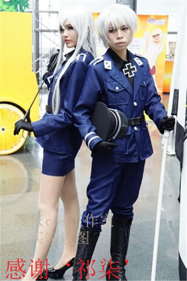 

Hot Unisex APH Axis Powers Hetalia Prussia Military Uniform Cosplay Costume