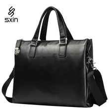 Hommes en cuir véritable mallette Vintage sac d’ordinateur portable de haute qualité grande capacité sac à bandoulière bandoulière sacs