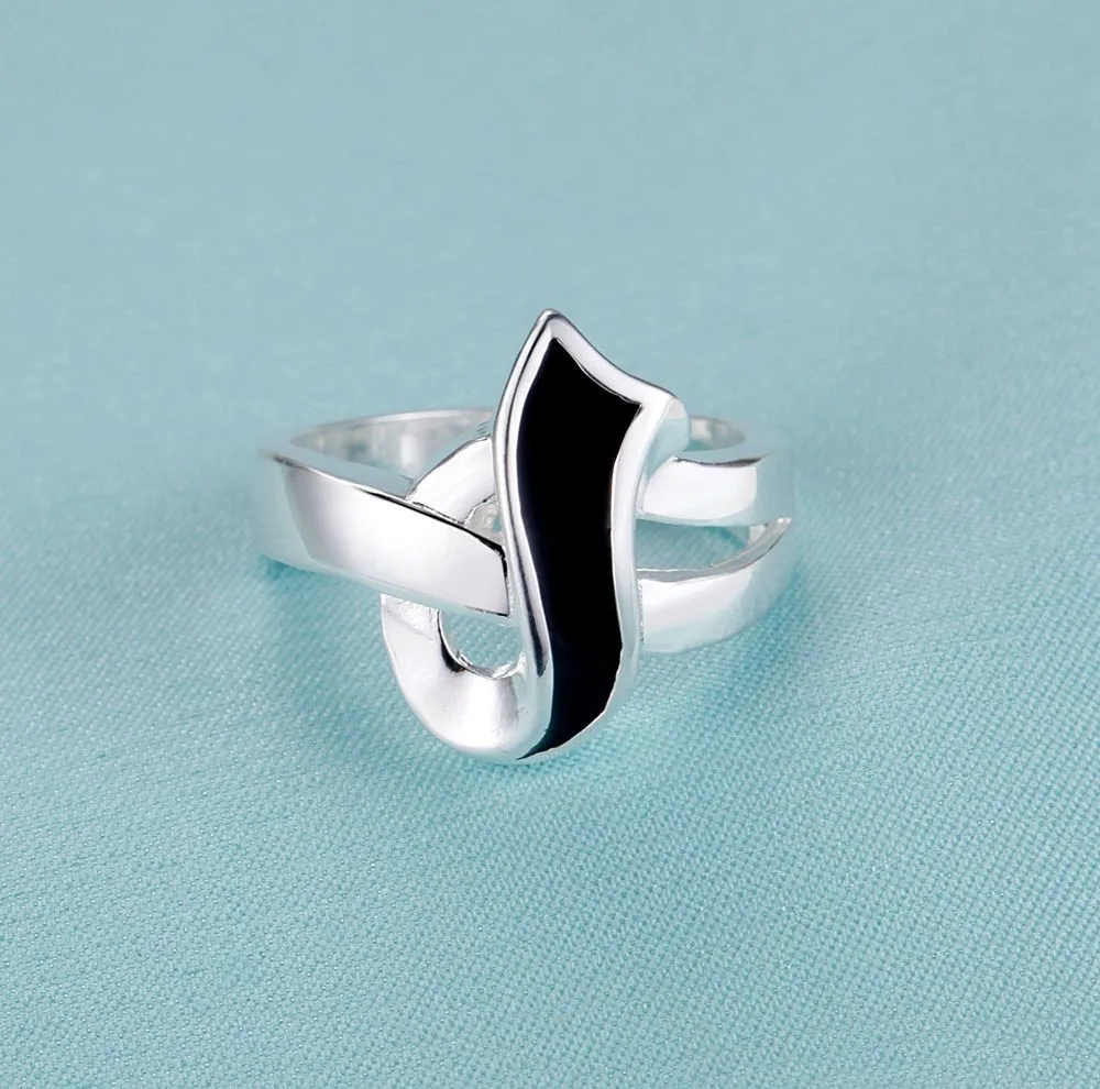 Fashion Jewelry Silver Finger Ring Size 6 7 8 9 pretty cute