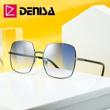 DENISA квадратная оправа синие солнцезащитные очки для мужчин уникальные очки дужки Модные женские солнцезащитные очки UV400 gafas de sol mujer G28067