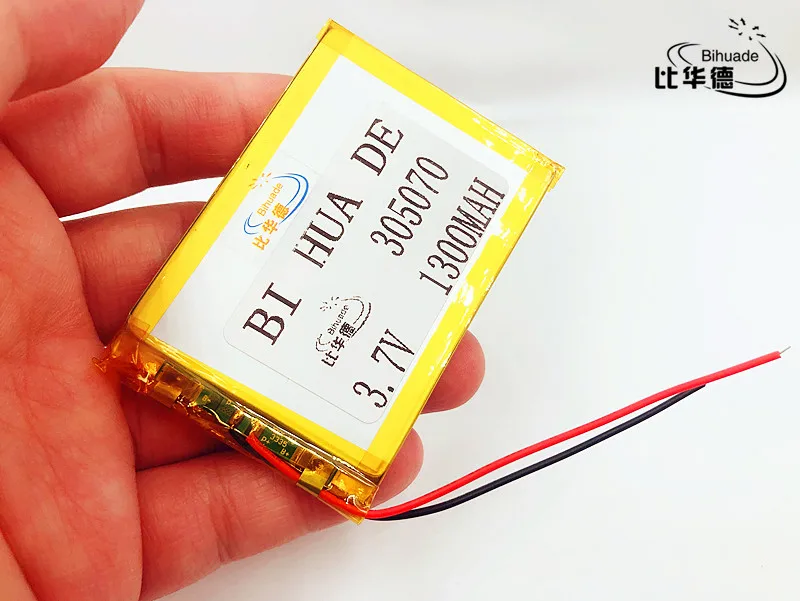 Li-po 3,7 V, 1300 mAH, 305070 полимерный литий-ионный/литий-ионная аккумуляторная батарея для smart Watch, синий зуб, gps, mp3, mp4, игрушка, динамик