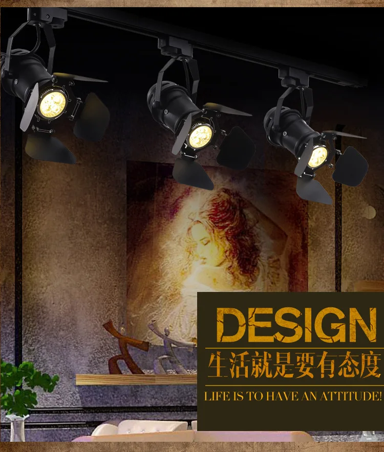 Adjustable 4 Leaf Vintage E27 Base celling iron lamp Industrial project Light Retro Lamp for Coffee Bar Loft style Fixture