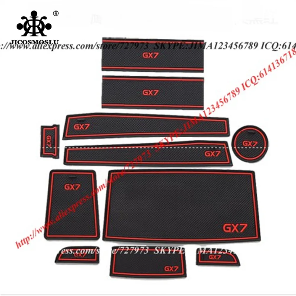 

Automobile Anti Slip Mat Door Groove Pad Car Slot Mat Cup Pad For Geely Emgrand X7 Gleagle GX7 Enlgon SX7 2012-2013 Styly 11pcs